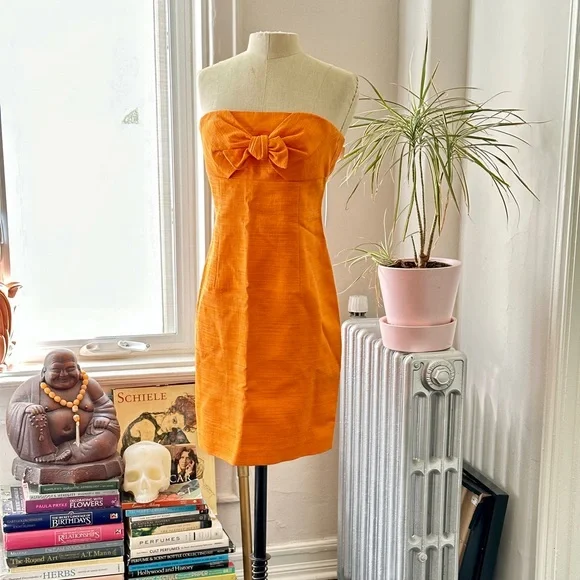 open lace back dress Dress Casual Midi By Trina Turk In Orange, Size:Xs main image 1